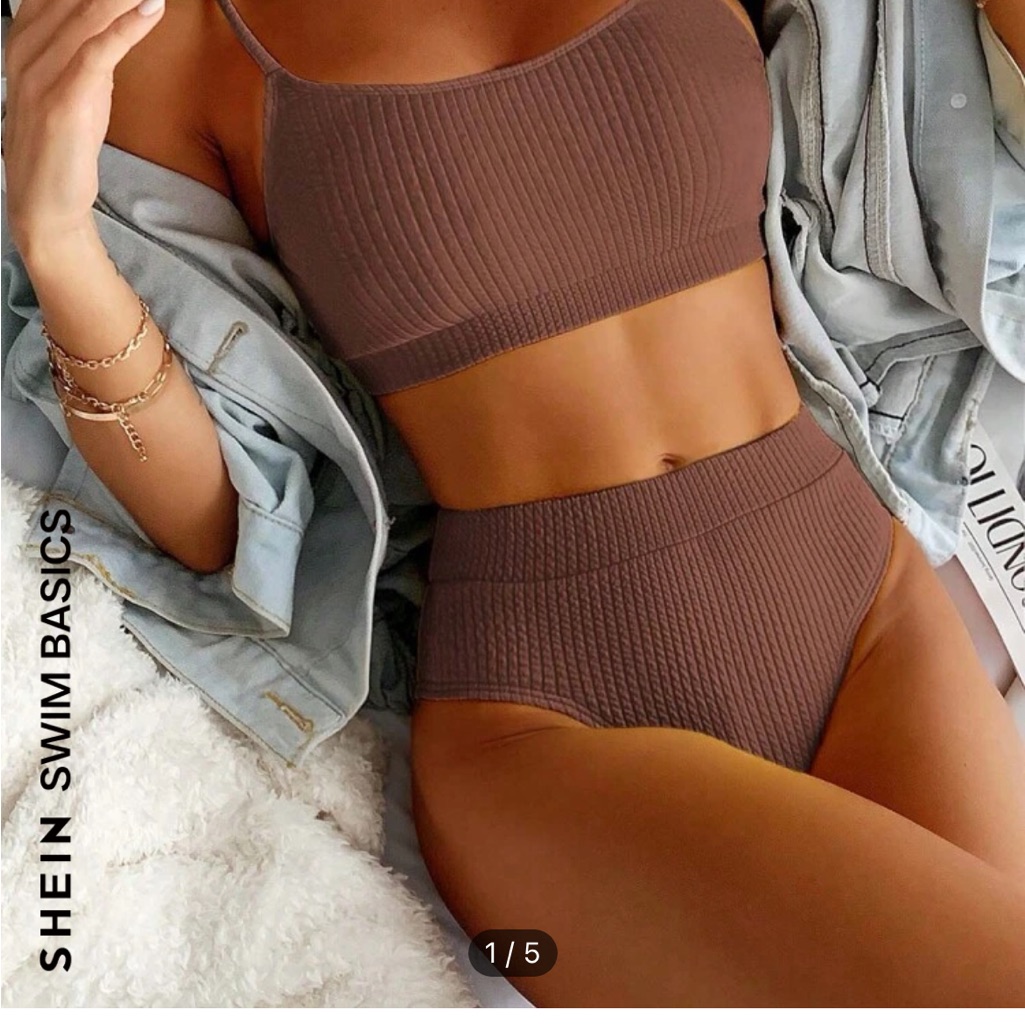 Brown High Waisted Bikini